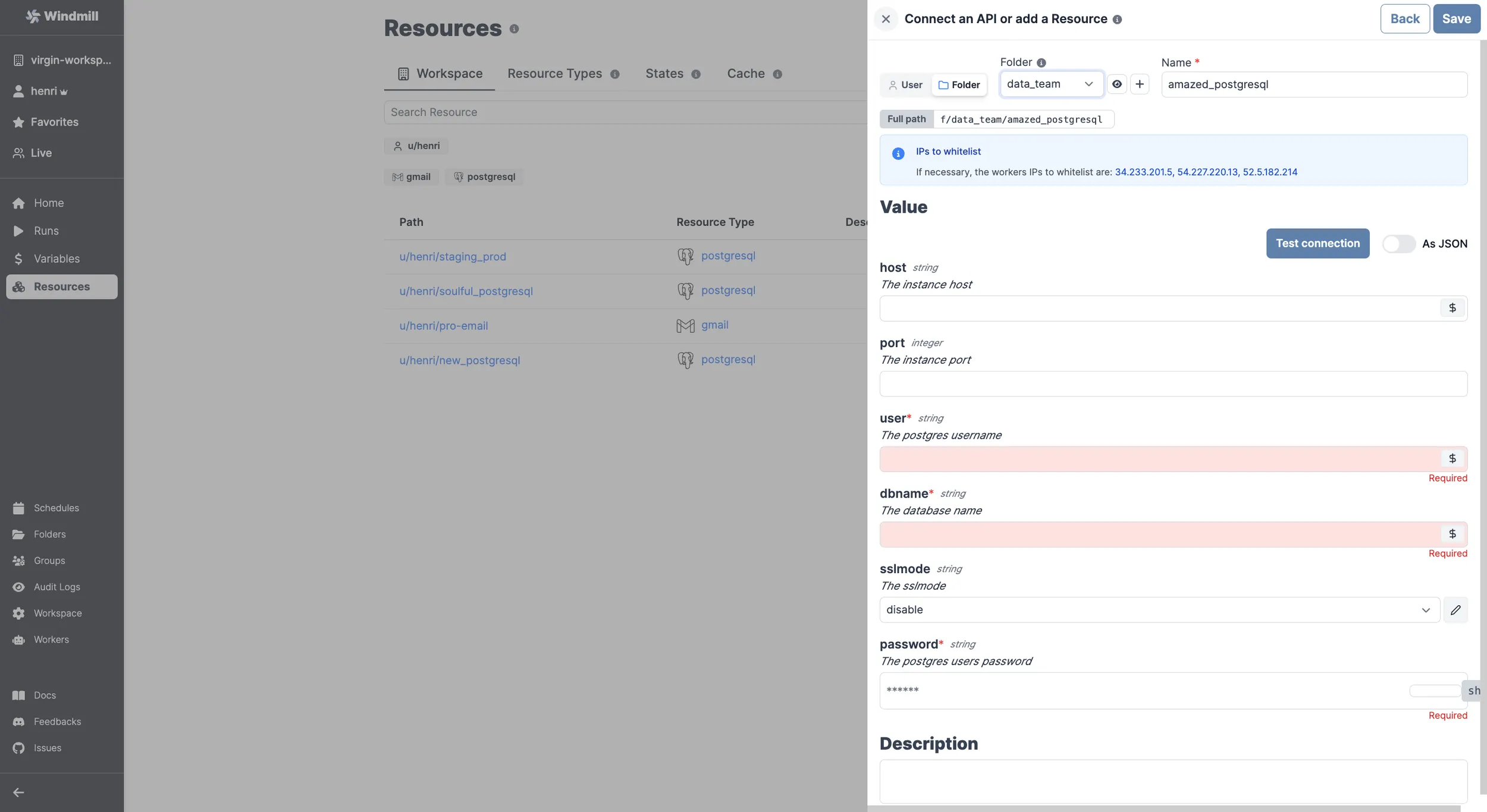 Resource given to a Folder Add Folder to Resource